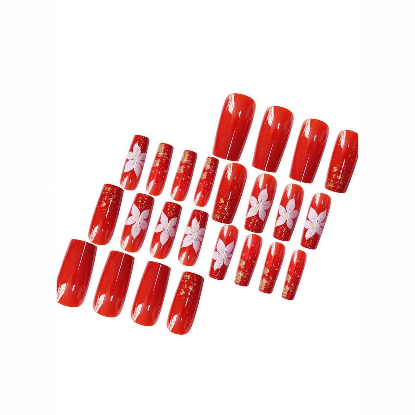 Florales Design Press-On-Nagelkunstset Brehn