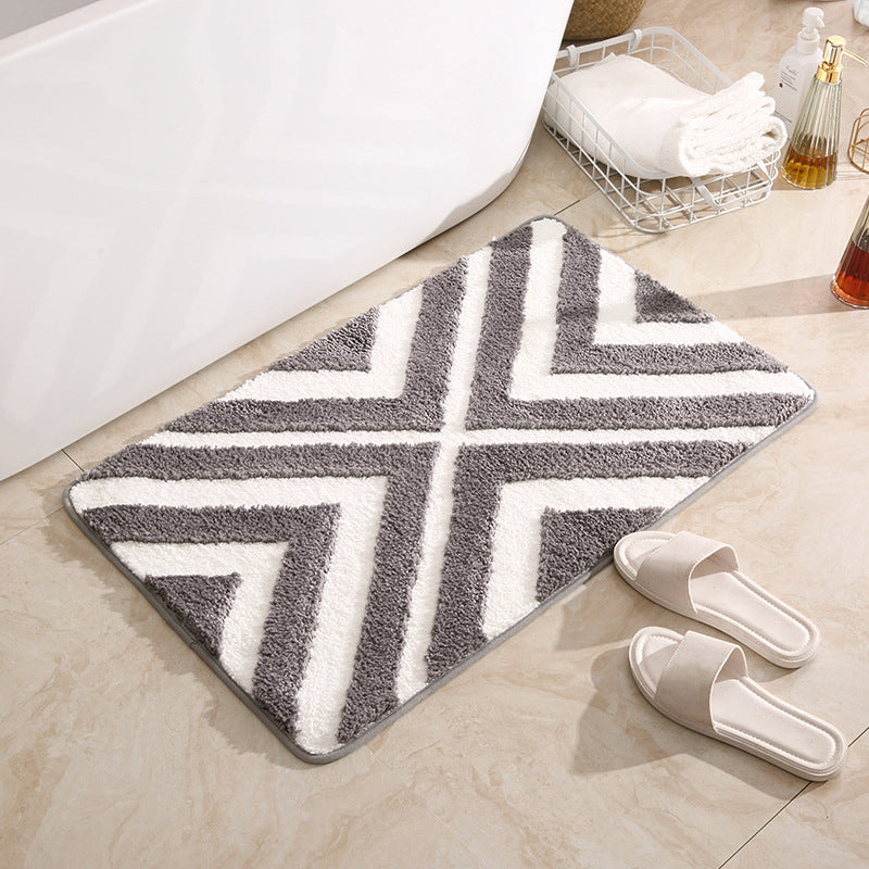 Moderne geometrische Badezimmermatte Brehn