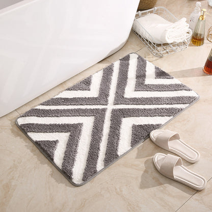 Moderne geometrische Badezimmermatte Brehn