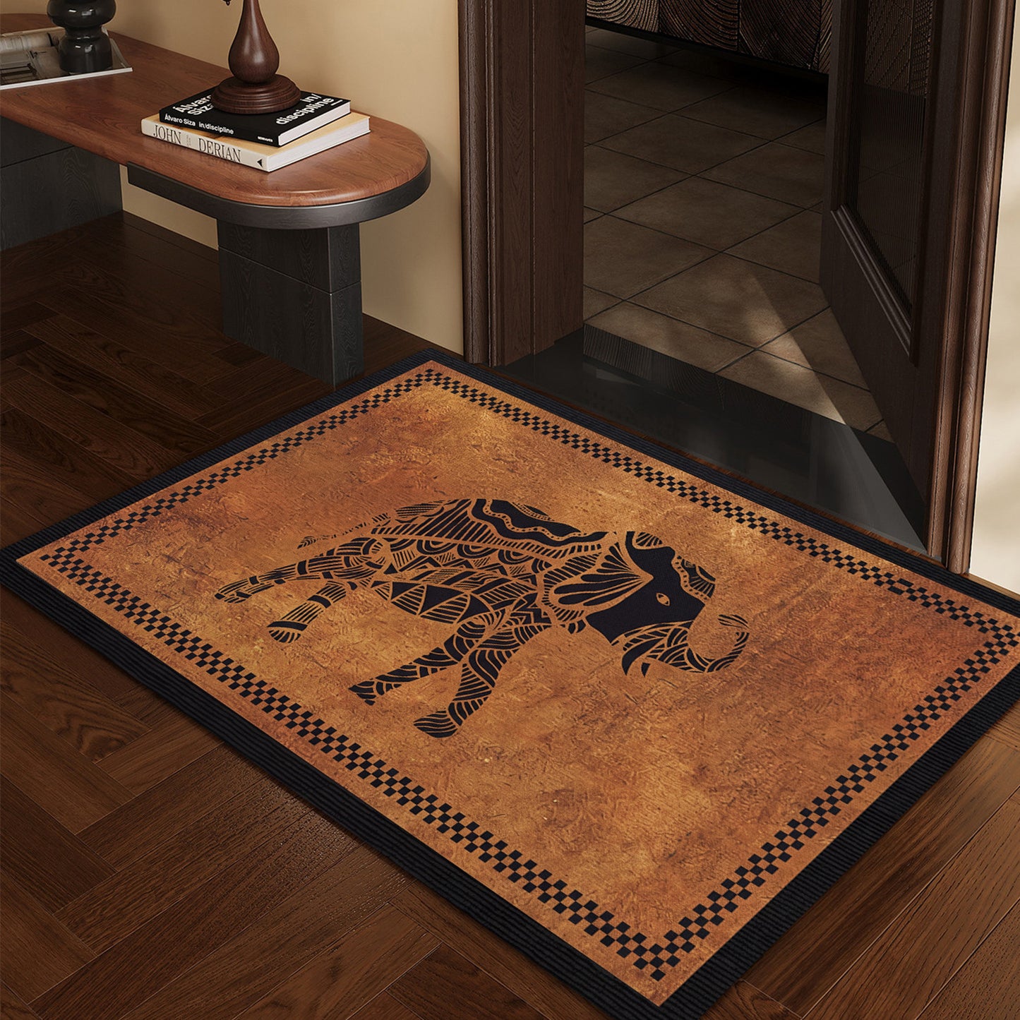 Künstlerische Elefanten-Themen Fußmatte Brehn