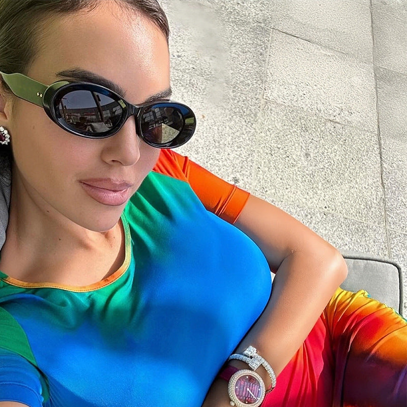 Damen Retro-inspirierte Sonnenbrille im eleganten Ovaldesign Brehn