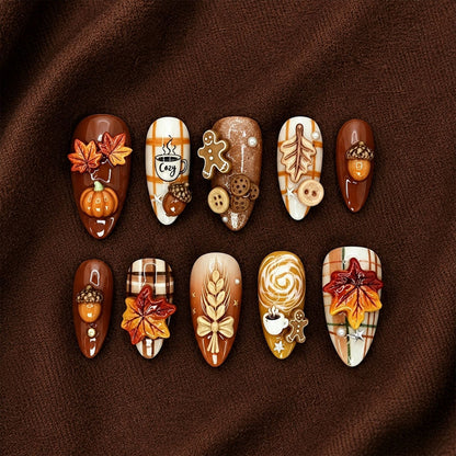Kreatives Kunstnagelset mit Herbstmotiven Brehn