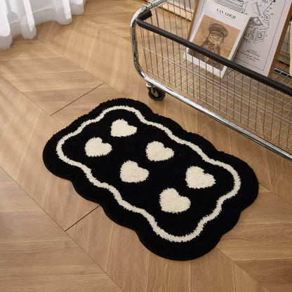 Herzförmige dekorative Plüsch-Badematte Brehn
