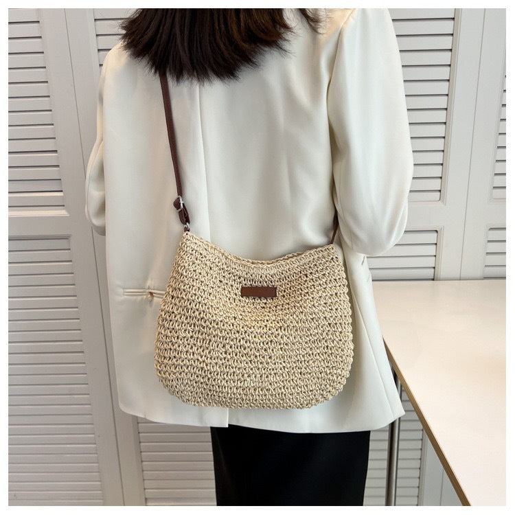 Handtasche Aus Hochwertigem Makramee mit Gepolstertem Schulterrie Brehn