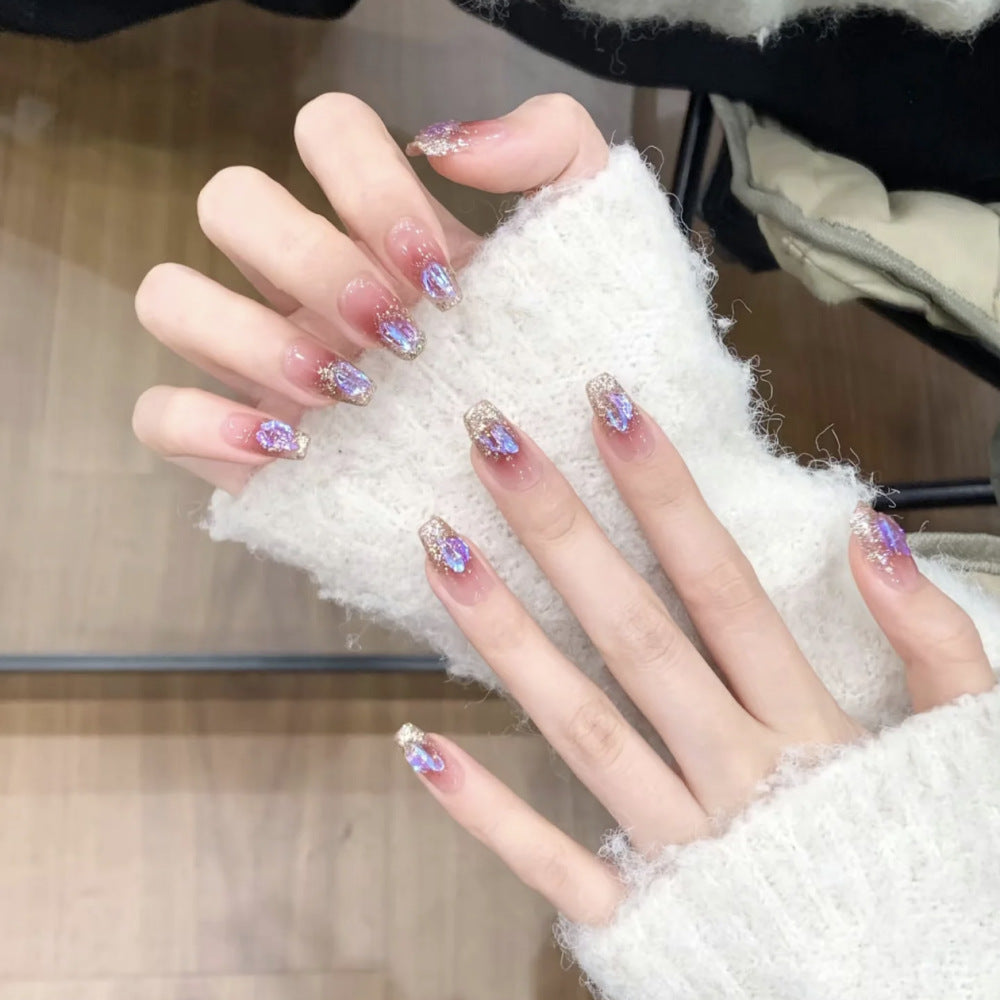 Glitzer Ombre Nagelset Brehn