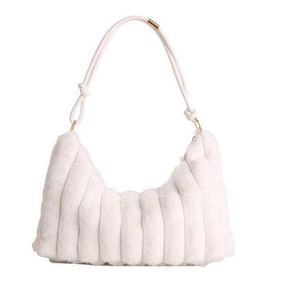Luxuriöse Kunstfell Hobo-Tasche Brehn