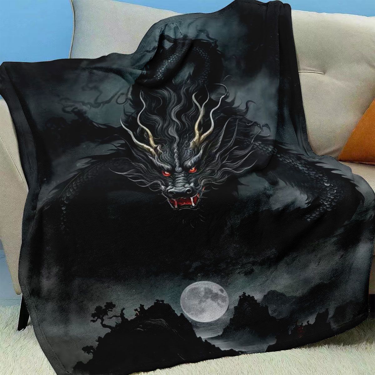 Künstlerische drachenthemen Fleece Decke