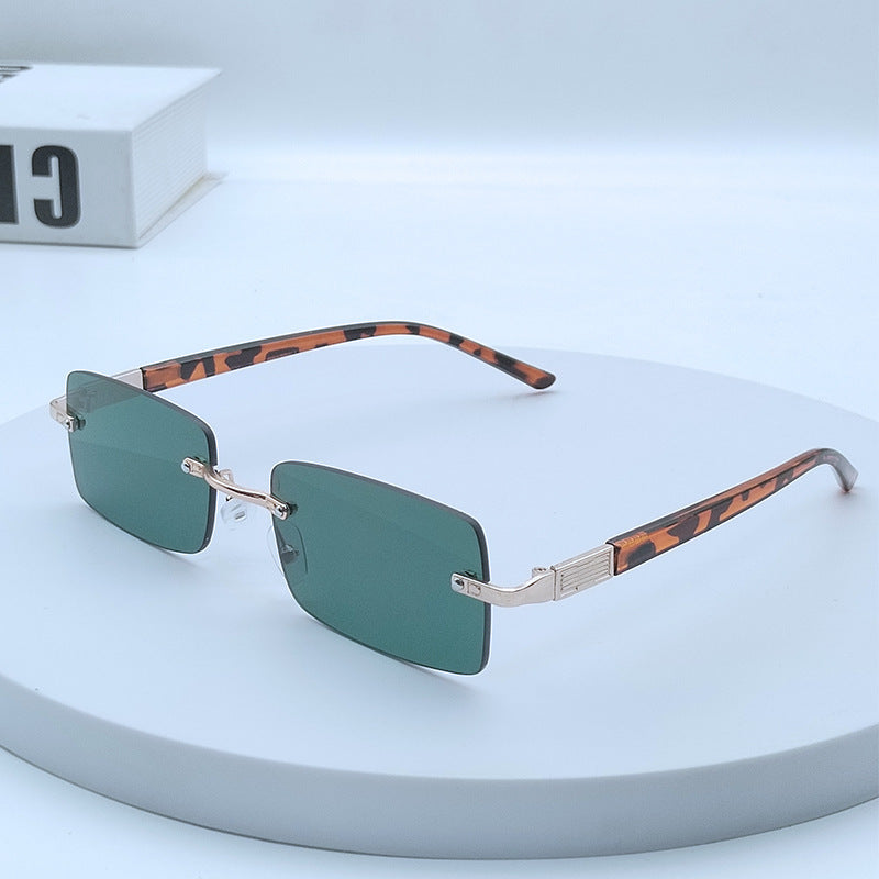 Damen modische rechteckige Sonnenbrille mit einzigartigem Gestaltungsmerkmal Brehn