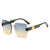 Oversized Gradient Shield Sonnenbrille