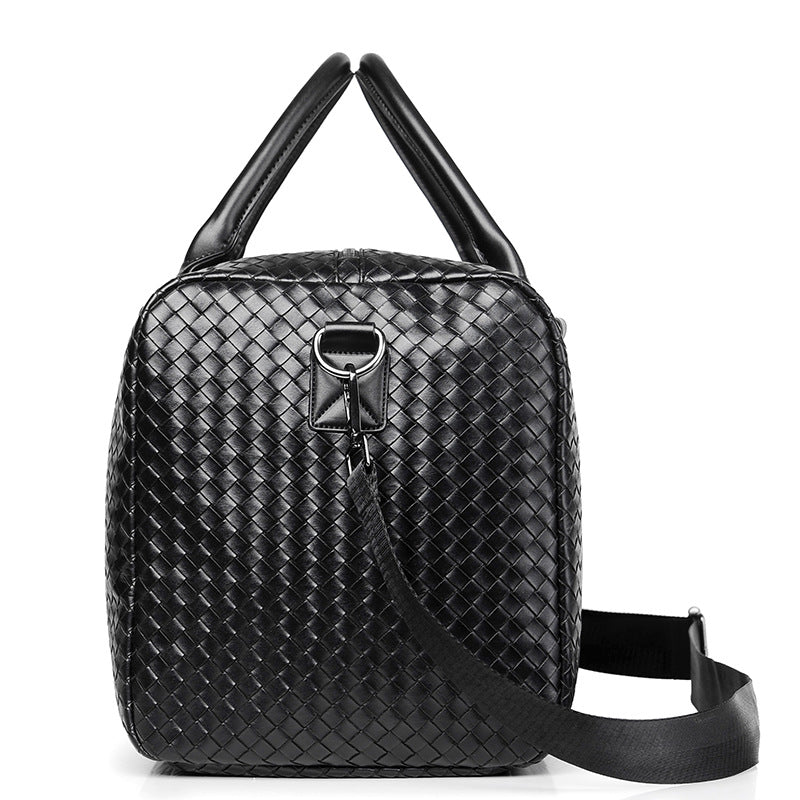 Gewebte Leder-Wochenend-Duffel-Tasche Brehn