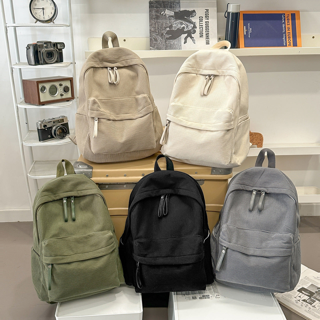 Texturiert Stoff Freizeit Rucksack Brehn