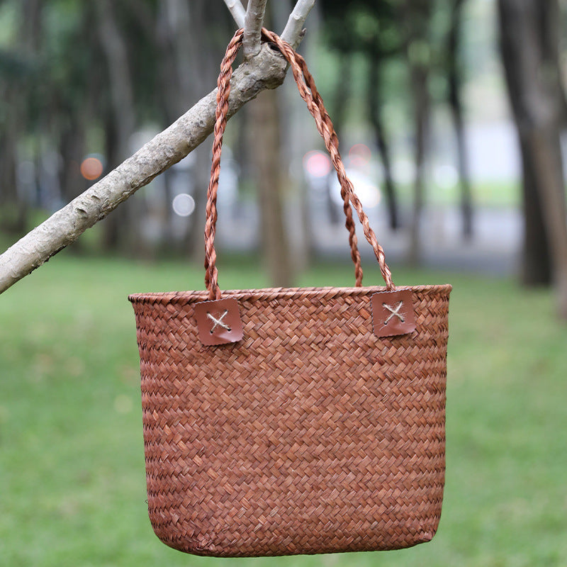 Damen Strapazierfähige Basttasche Brehn