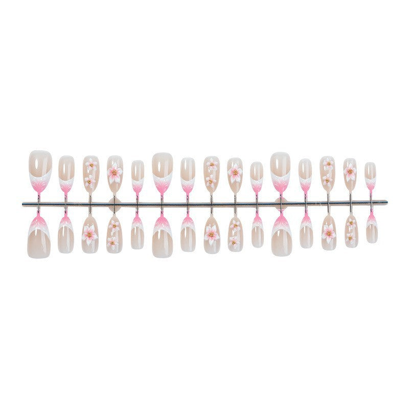 Blumenmuster Press-On Nail Set