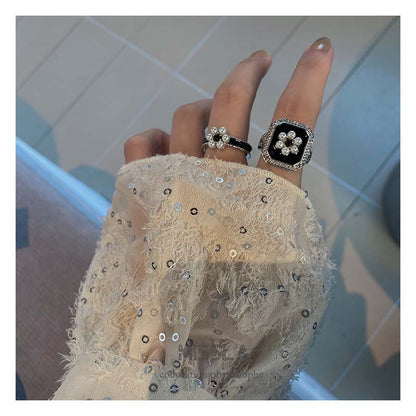 Elegante Vintage Perlen Statement Ring Brehn