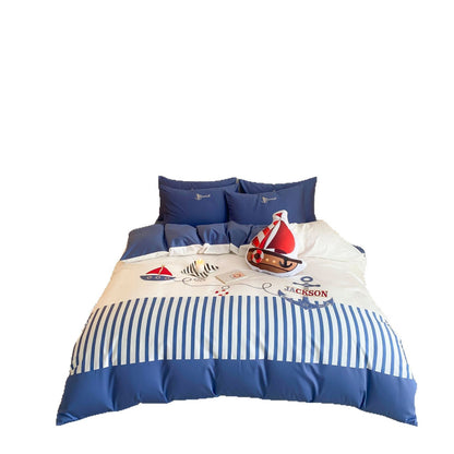 Maritimes Kinderbettwäsche-Set