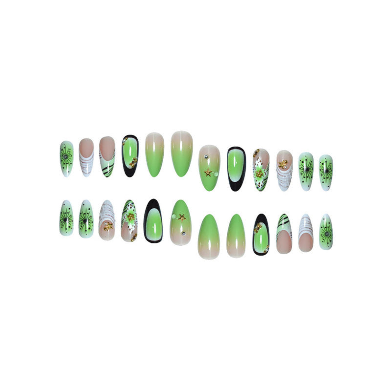 Künstlerische florale Muschel-Design Nagelverstärkungen Brehn