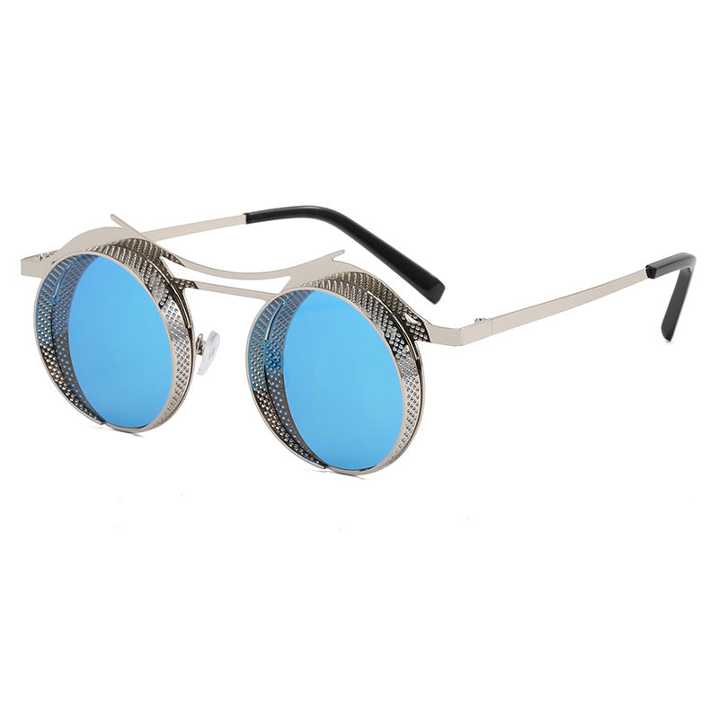 Damen modische runde Sonnenbrille mit extravagantem Design Brehn