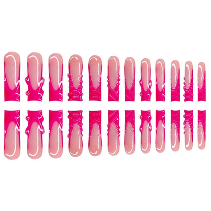 Künstlerisches Langes Press-On-Nagel-Set mit Einzigartigem Design Brehn