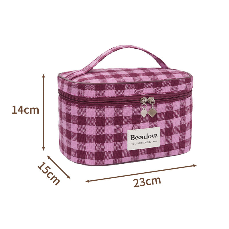 Stylische Karierte Make-up Tasche Brehn