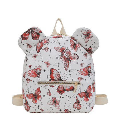 Süßer Schmetterlingsdruck Mini-Rucksack Brehn