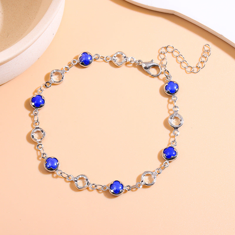 Elegante Perlen Charm Fußkettchen Brehn