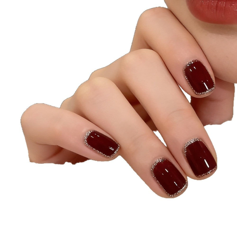 Deluxe Strass-Kante Press-On Nagelset Brehn