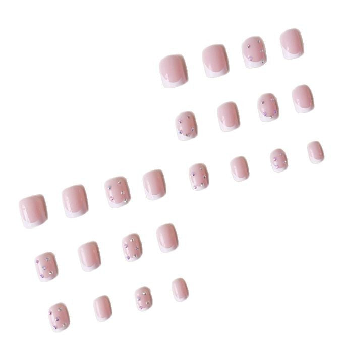 Funkelnde französische Spitze Nail Art Enhancements Brehn