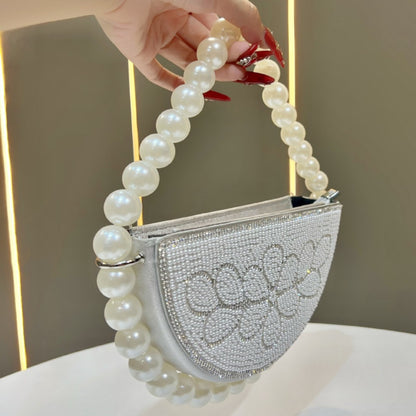 Perlenbestickte Blumen-Abendtasche