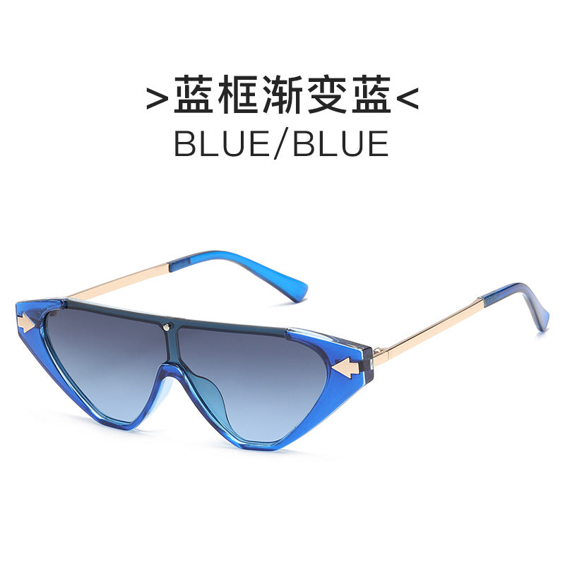 Damen futuristische Sonnenbrille mit markantem Design Brehn