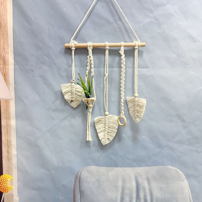 Dekorative Makramee Blatt Wandbehang Brehn
