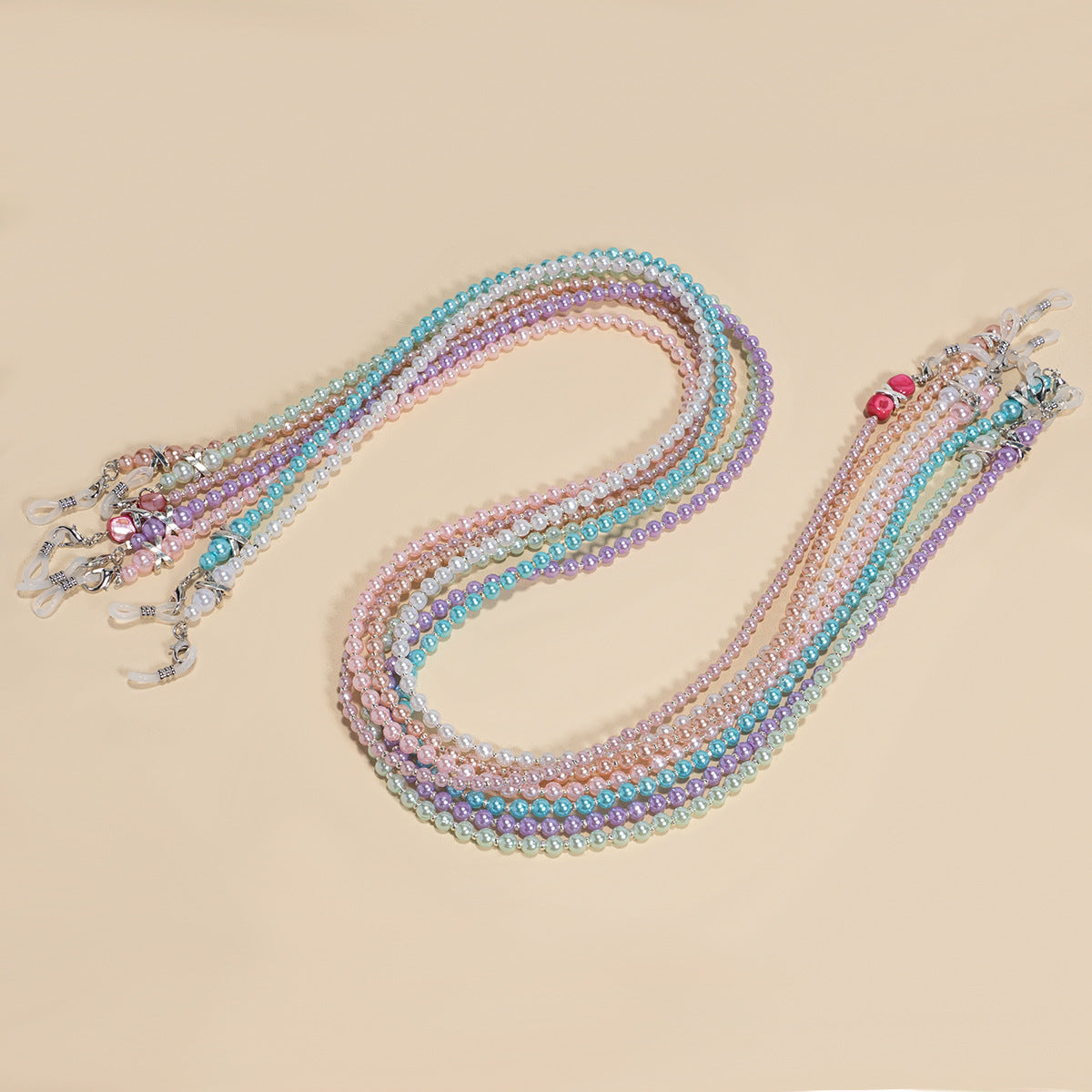 Elegante Perlenbesetzte Brillekette Brehn