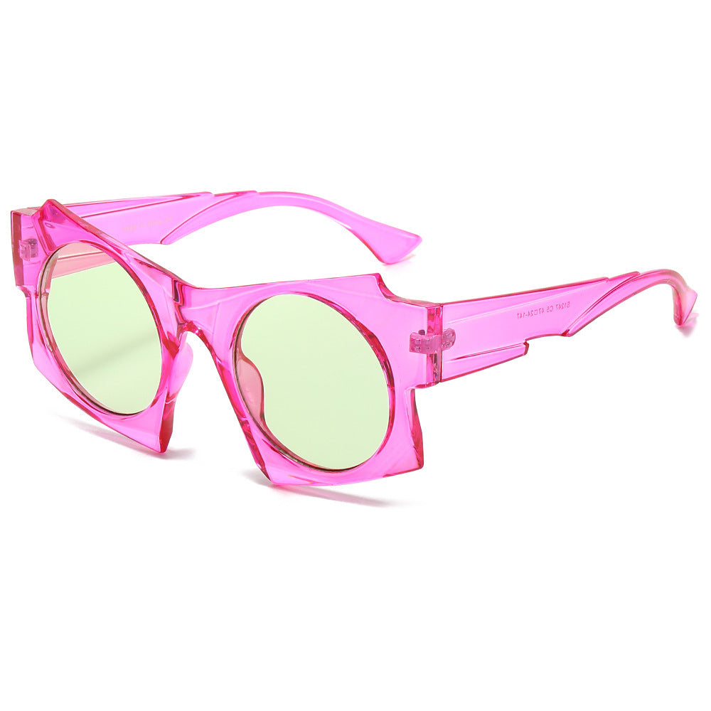 Zeitgenössische Runde Rahmen Sonnenbrille Brehn