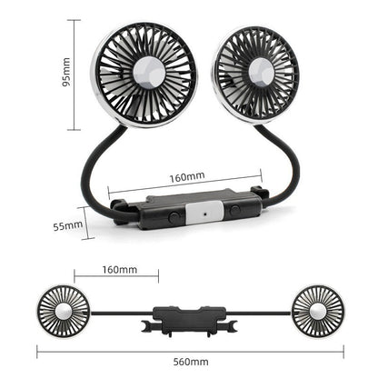 Unisex Dual-Function Rechargeable Clip-On Fan Brehn