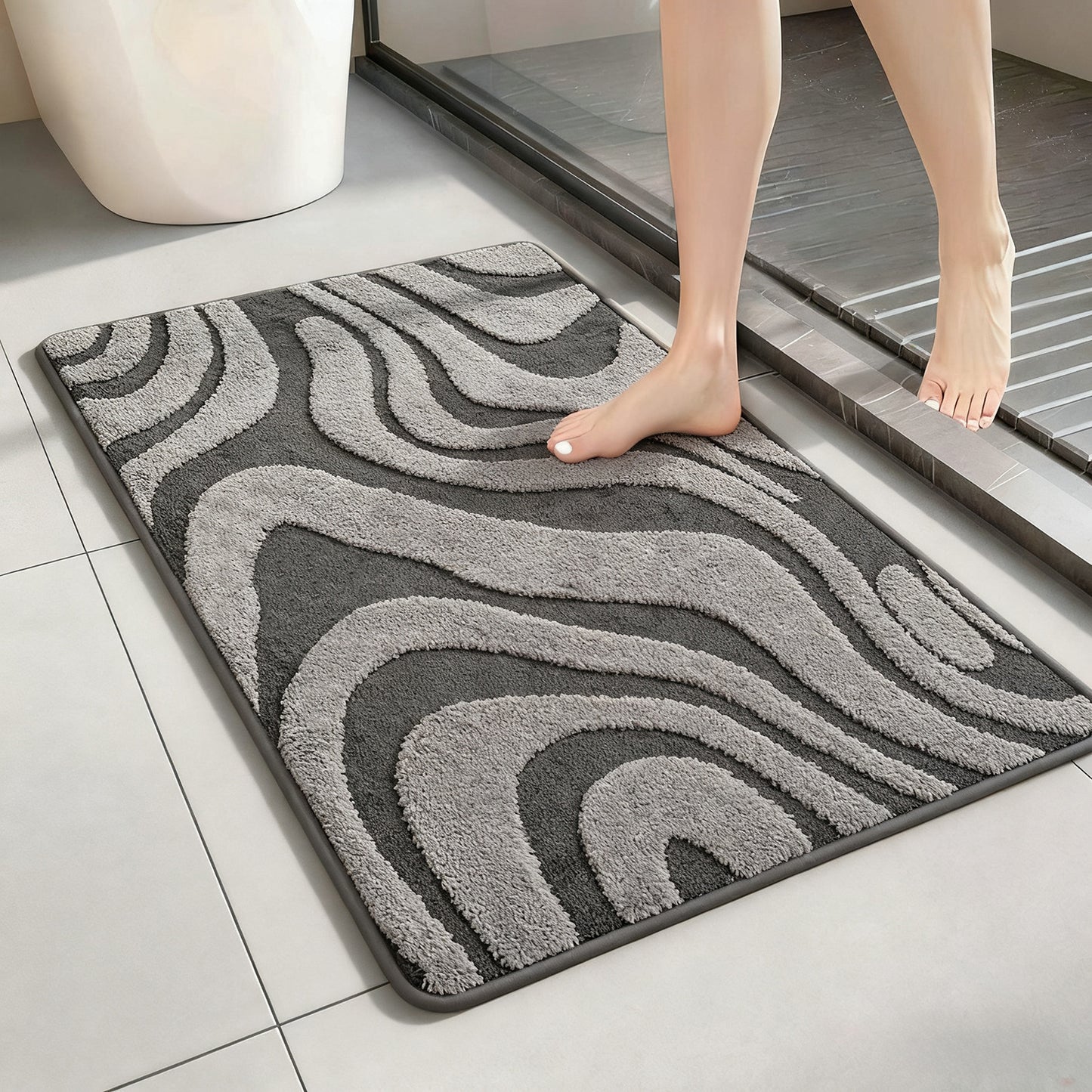 Abstract Wave Design Badmat Brehn