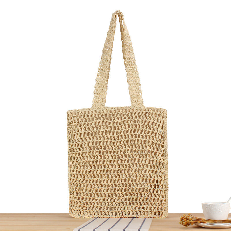 Handgeknüpfte Stroh-Tasche Brehn
