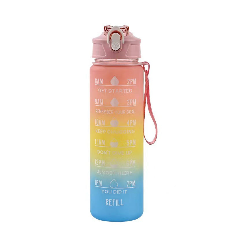 Damen Motivations-Trinkflasche mit integrierter Zeitmarkierung Brehn