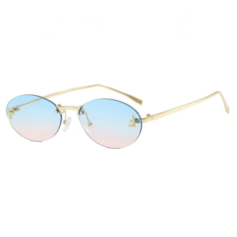 Elegante Metall-Oval-Sonnenbrille Brehn