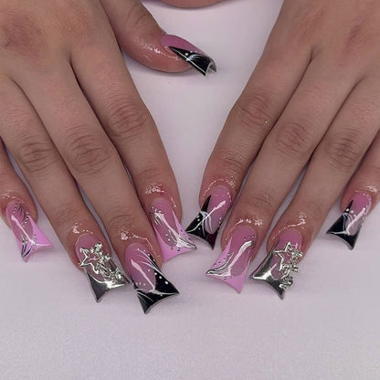 Stiletto Acryl Nagelkunst Verlängerungen mit modernem Design Brehn