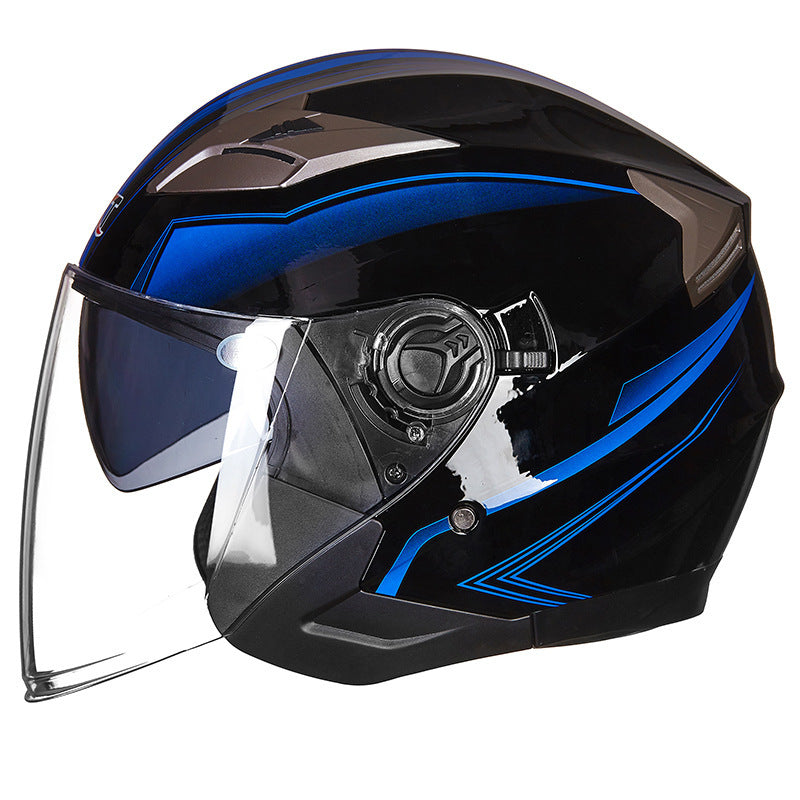 Vollschalen-Motorradhelm mit integriertem Visier Brehn