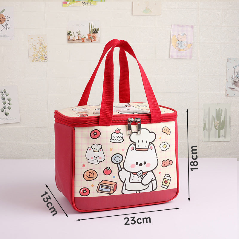 Isolierter Cartoon Lunch Tote Brehn