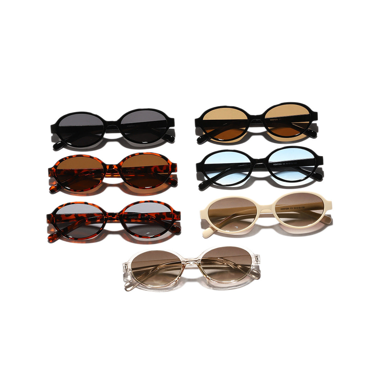 Damen modische ovalen Sonnenbrille mit tierischem Muster Brehn