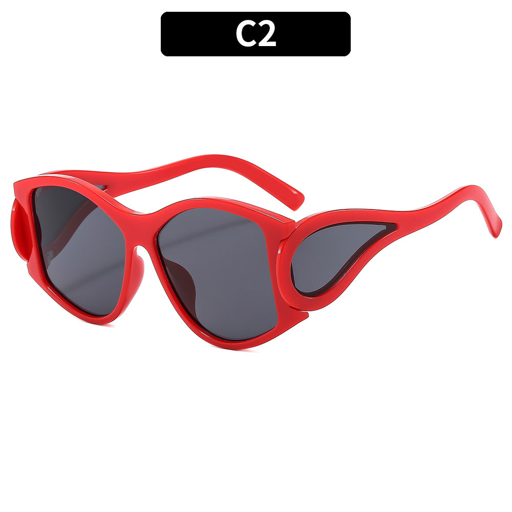 Fashion-Forward Geometric Shield Sonnenbrille