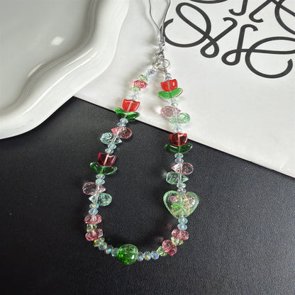 Blumen Bead Handykette Brehn
