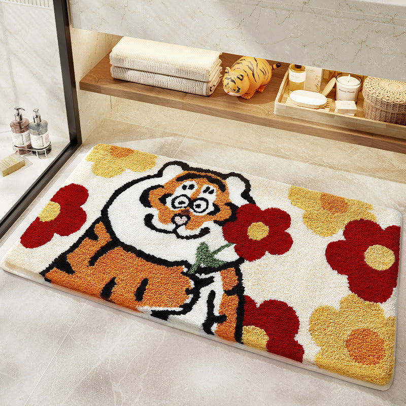 Verspielt Cartoon Tiger Badteppich Brehn