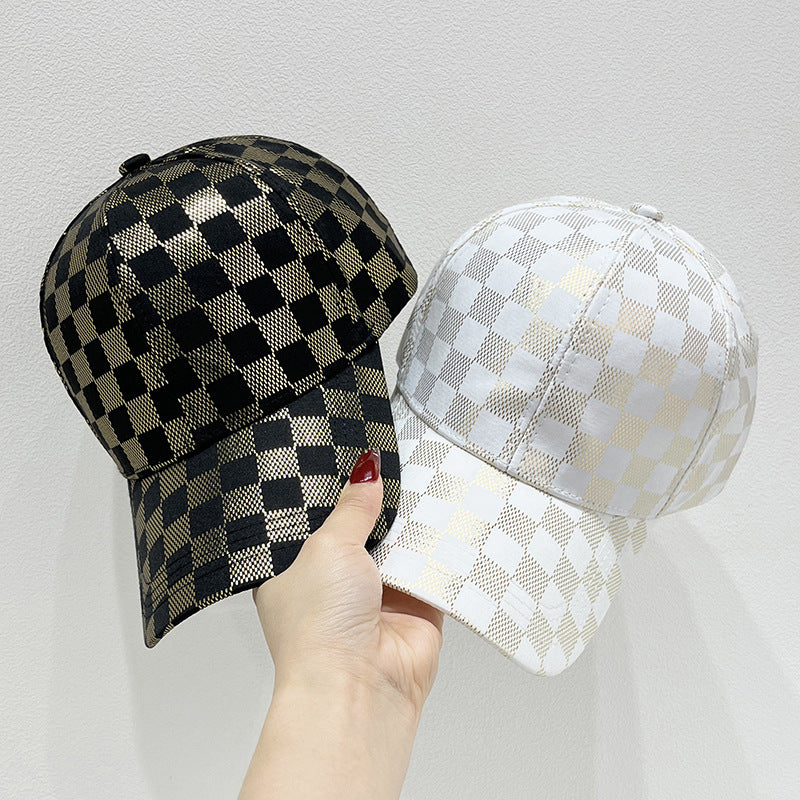 Damen Mesh Karo Baseball Cap Brehn