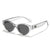 Damen modische Sonnenbrille mit transparentem Rahmen und ergonomischem Design Brehn