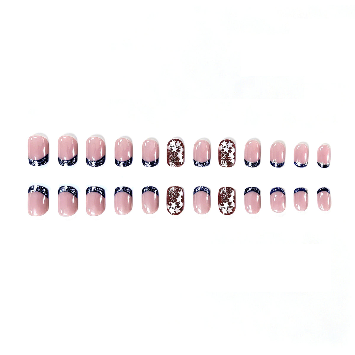 Patriotisches Glitzer-Nagelkunst-Set Brehn