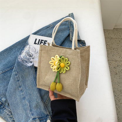 Dekorative Blumen Akzent Tragetasche