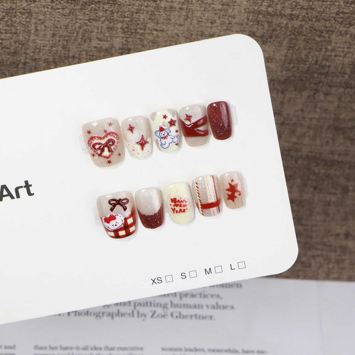 Festliches Thema Druck-on-Nagelset Brehn