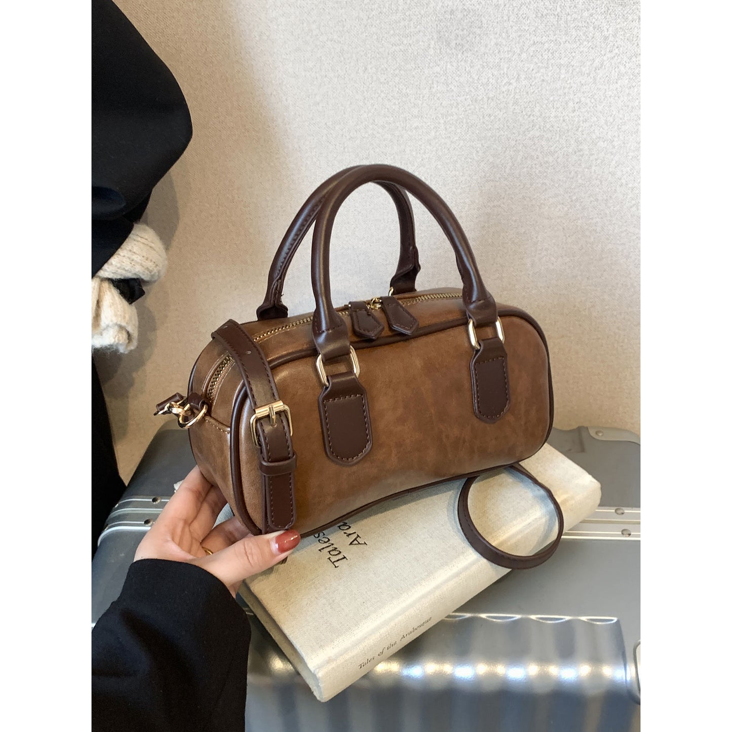Elegante strukturierte Handtasche Brehn